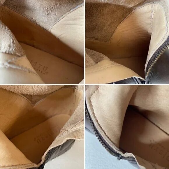 BED STU Manchester Distressed Tall Leather Riding Boots Teak Brown Size 6 - Picture 11 of 16